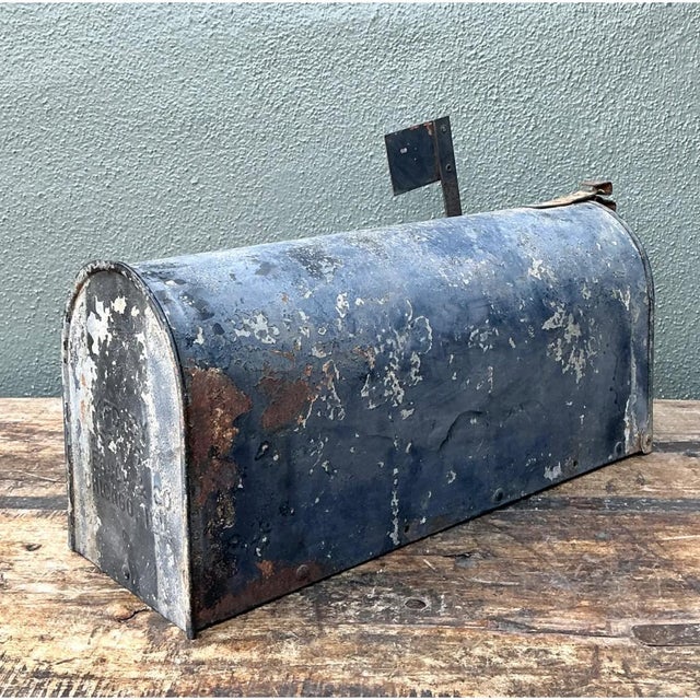 Coffee Vintage Metal Bigfoot Mailbox For Sale - Image 8 of 12