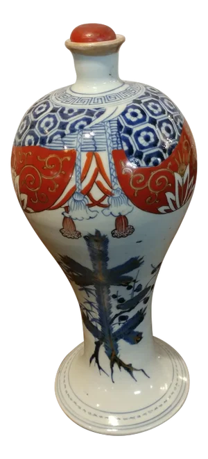 Japanese Imari Porcelain Bottle & Stopper