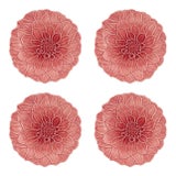 Bordallo Pinheiro Maria Flor Fruit Plates, Dahlia, Set of 4 For Sale