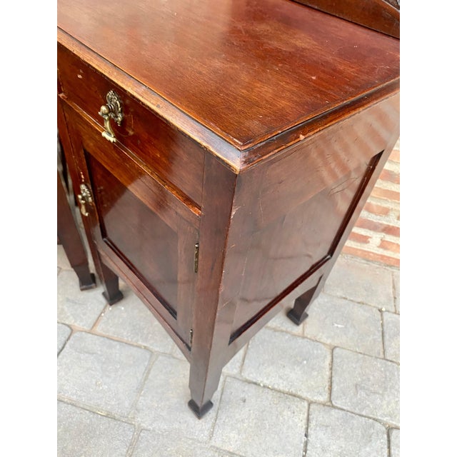 Art Nouveau Walnut Nightstands, 1900s, Set of 2 For Sale - Image 14 of 18