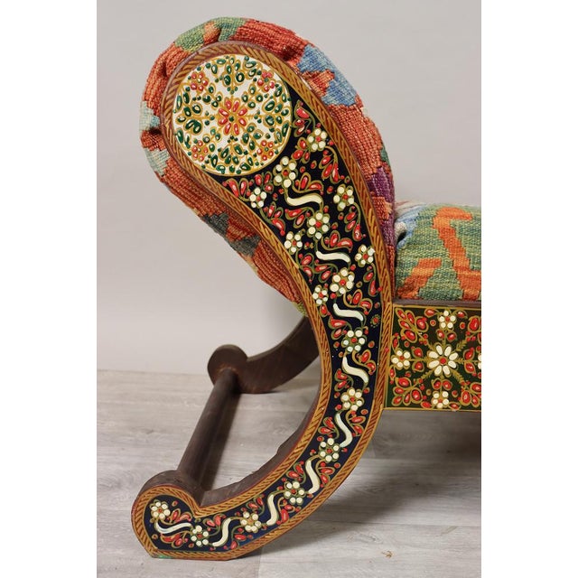 Vintage Chaise Lounge with Kilim Cover, 1990s For Sale - Image 11 of 16