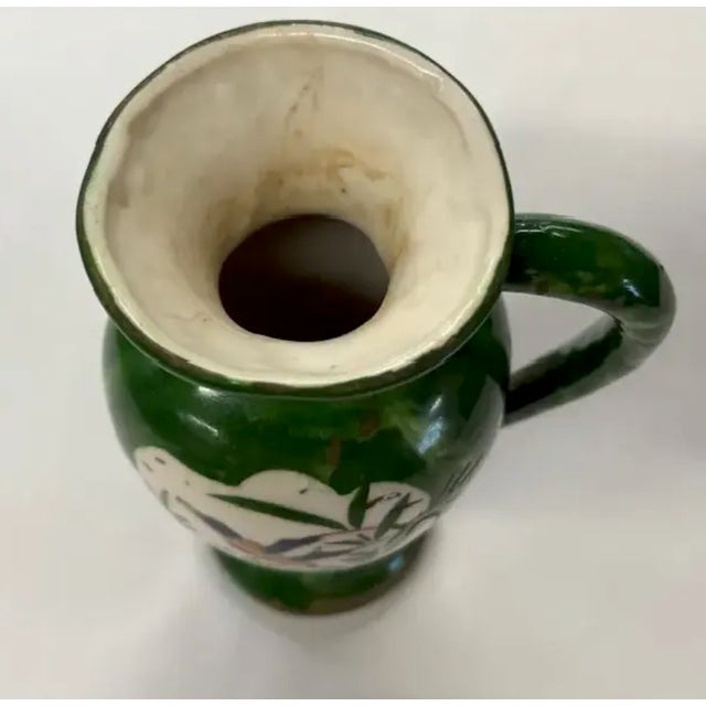 Ceramic Early Green Pottery Vase, Pitcher With a Mallard Duck For Sale - Image 7 of 8