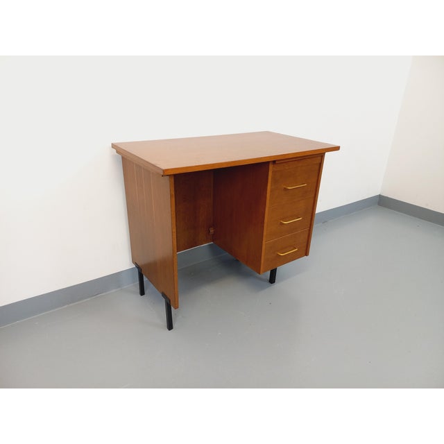 Vintage Desk in Wood and Black Metal, 1960s For Sale - Image 16 of 16