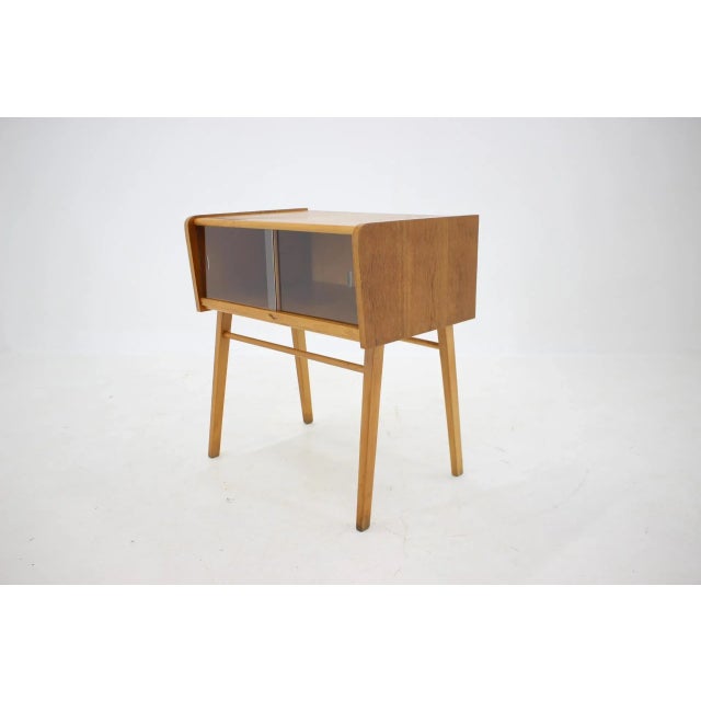 1960s Oak and Glass Cabinet, Czechoslovakia, 1960s For Sale - Image 5 of 9