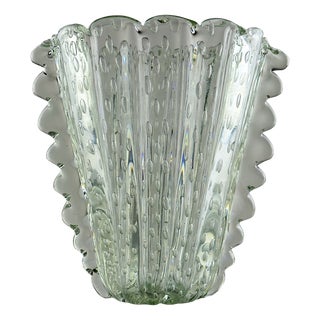 Vintage Murano Glass Vase by Barovier & Toso, Italy 1930-40s For Sale