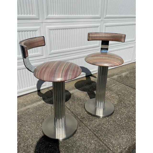 Design For Leisure Postmodern Design for Leisure Counter Stools - a Pair For Sale - Image 4 of 7