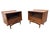 Elevate your bedroom with this stunning pair of Mid-Century Modern Broyhill Sculptra walnut nightstands, beautifully...