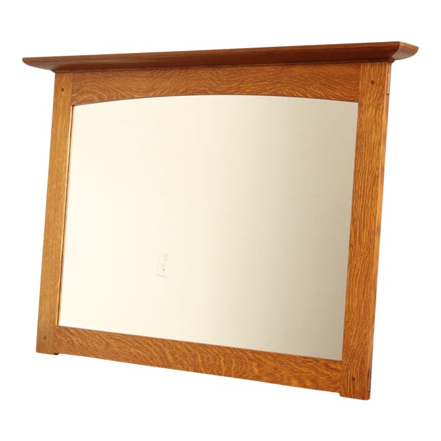 Stickley Mission Collection Oak Wall Mirror For Sale