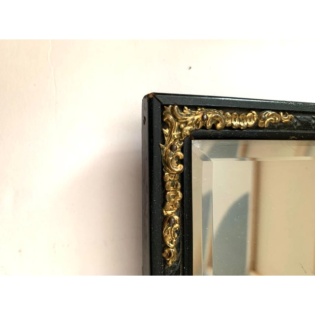 Late 19th Century Late 19th Century Late Victorian Ebonized & Gilt Accent Mirror For Sale - Image 5 of 7
