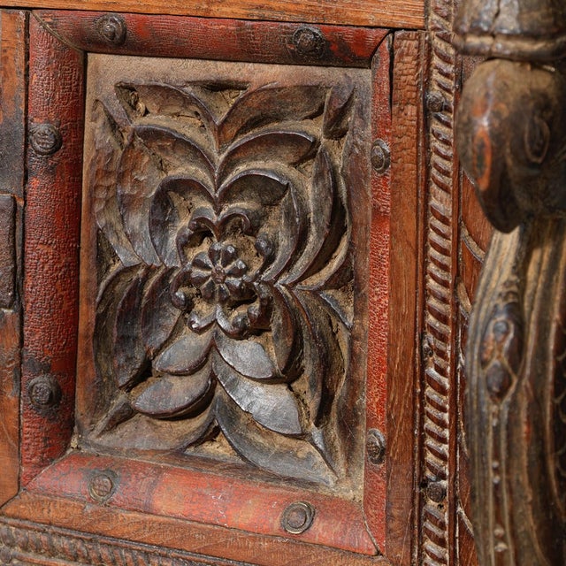 Brown Carved Dowry Chest For Sale - Image 11 of 12