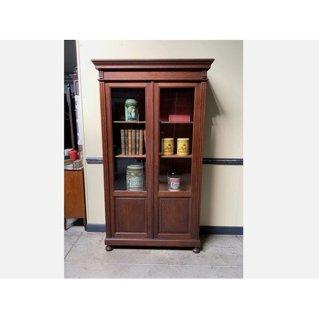 Antique Art Nouveau Bookcase, 1915 For Sale - Image 9 of 9