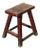 Vintage French Country Farmhouse Rustic Red Stool For Sale
