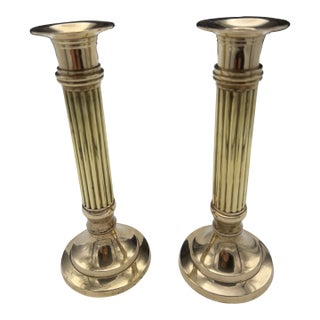 Pair of Brass Candlesticks For Sale