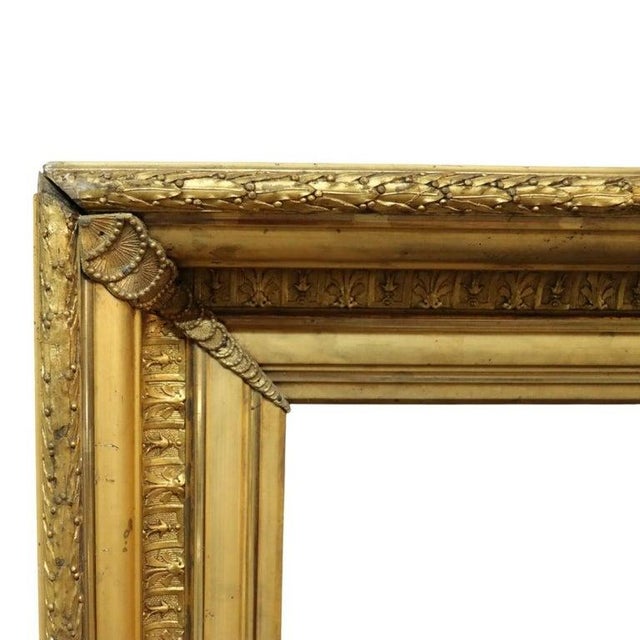 Late 19th Century Oversized Antique Gilt Wood Art Frame C1890 For Sale - Image 5 of 8