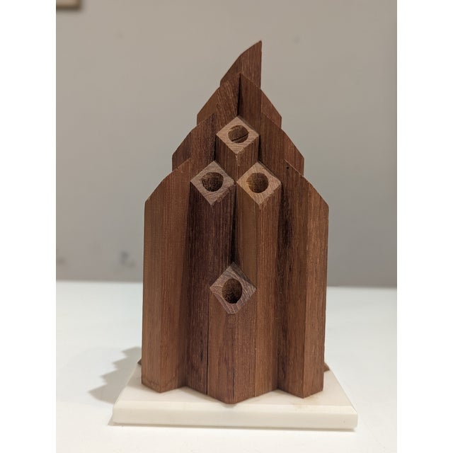 Scandinavian Teak & Marble Bud Vase, 1960s For Sale In San Francisco - Image 6 of 6