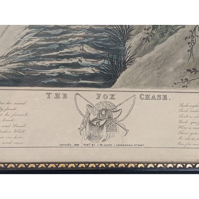 Early 19th Century Antique "The Grand Leicestershire Fox Hunt" Sporting Print, Professionally Framed, 19th Century For Sale - Image 5 of 17