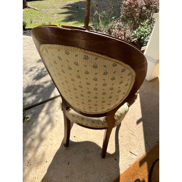1970s 1970s Wooden Chair With Yellow Covered Cushions For Sale - Image 5 of 8