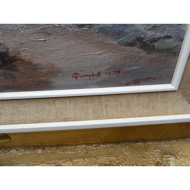 P. Campbell, Impressionist Marine of Beachy Head, 1979, Oil Painting For Sale - Image 3 of 14