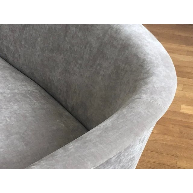 Gray Vintage Sofa with Curved Lines, 1950 For Sale - Image 8 of 12