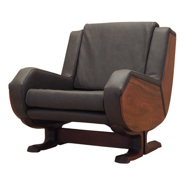 Leather Armchair, Italy, 1970s For Sale