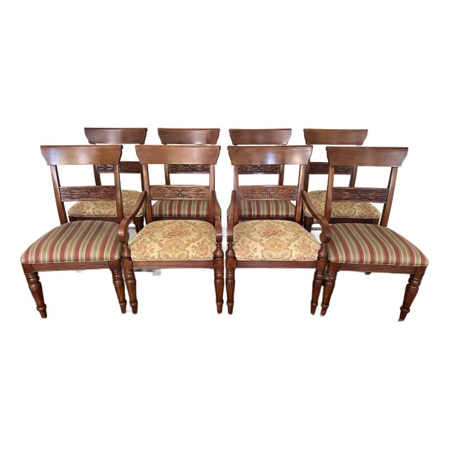 Set of 8 Ethan Allen British Classics MacKenzie Dining Chairs For Sale