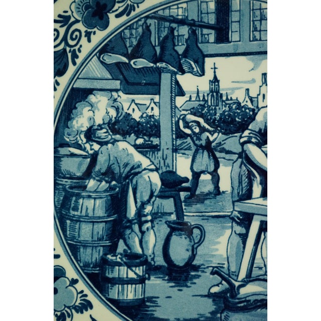 20th Century Dutch Porcelain Plates by Royal Goedewaagen of Delft Blue, Holland, 1940s, Set of 3 For Sale - Image 16 of 18