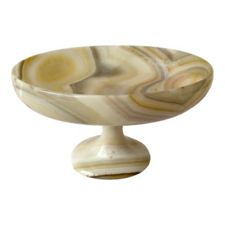 Mid 20th Century Onyx Pedestal Bowl For Sale