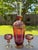 Early 20th Century Early 1900s Moser Bohemian Cranberry Paneled Cabochon 24k Gold Decanter Set For Sale - Image 5 of 17