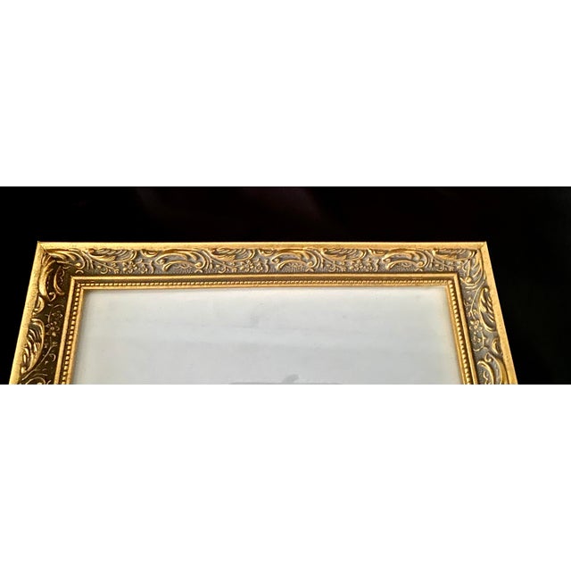 Vintage Burnes of Boston "Palermo Gold" Gold Ornate Filigree Wood Picture Frame. For Sale In Denver - Image 6 of 18
