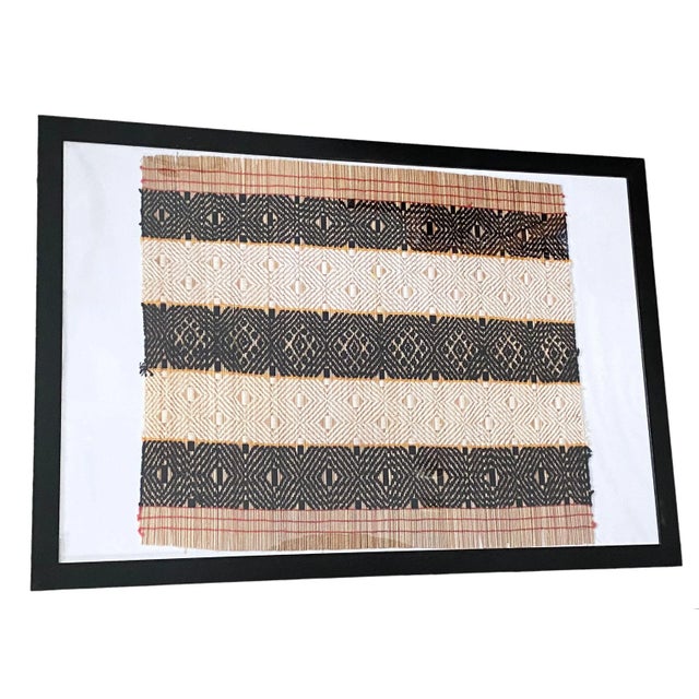 2000 - 2009 2000s Mehinako Xingu Manioc Mat Amazon Brazil Framed For Sale - Image 5 of 5
