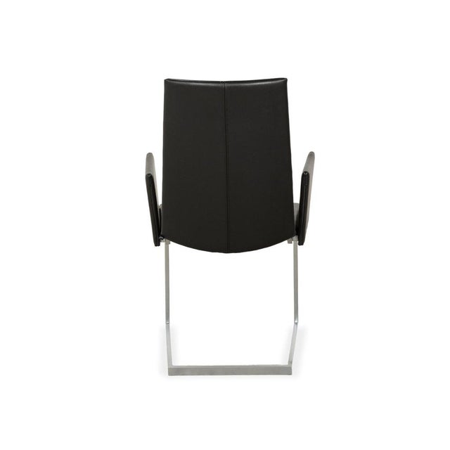 Black Leather and Metal Cantilever Chairs from KFF, Set of 6 For Sale - Image 11 of 14