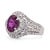 Contemporary 2.40 Carat No Heat Purple Sapphire & Diamond Gold Cocktail Ring, Size 7.25 For Sale - Image 3 of 8