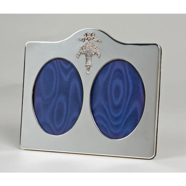 Mid 20th Century Sterling Silver Double Frame For Sale - Image 5 of 5
