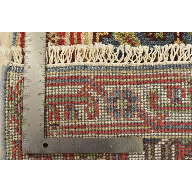 Heriz Runner 2’6” X 6’1” Blue Wool Tribal Hand-Knotted Oriental Rug For Sale - Image 9 of 9