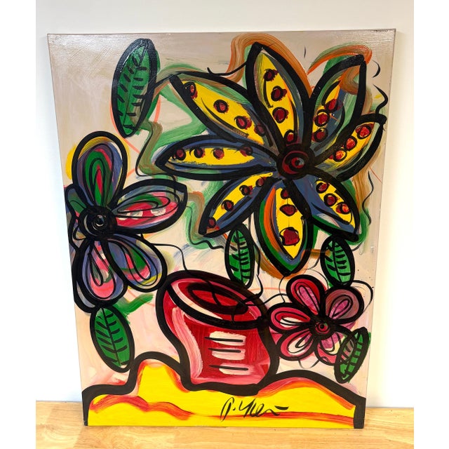 Peter Keil Monumental Expressionist Floral Still Life For Sale - Image 14 of 14