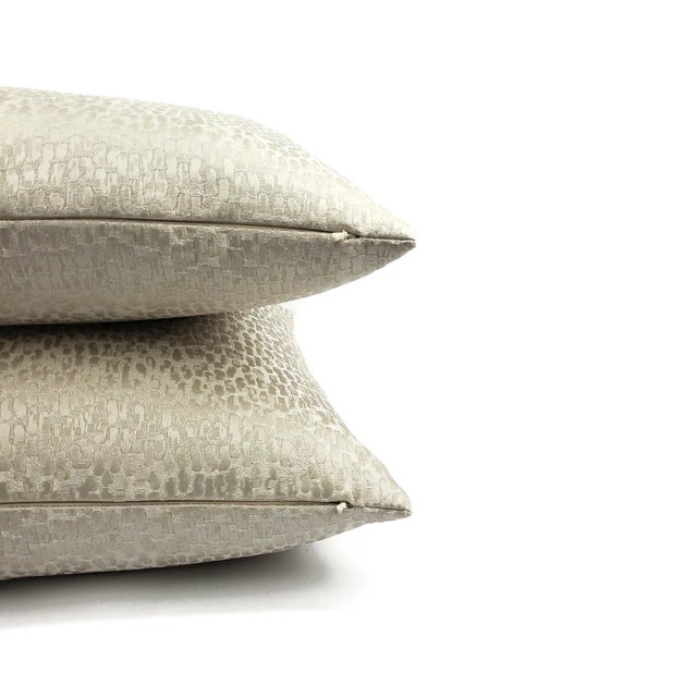 Abstract Contemporary Pindler Odessa in Eggshell Pillow Cover For Sale - Image 3 of 6
