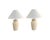 Off-white Vintage Palm Beach Postmodern Palm Leaf Off White Lamps New Shades - Pair For Sale - Image 8 of 9