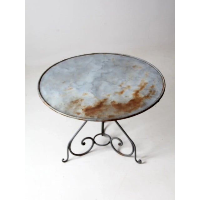 Antique Metal Garden Table For Sale - Image 4 of 13