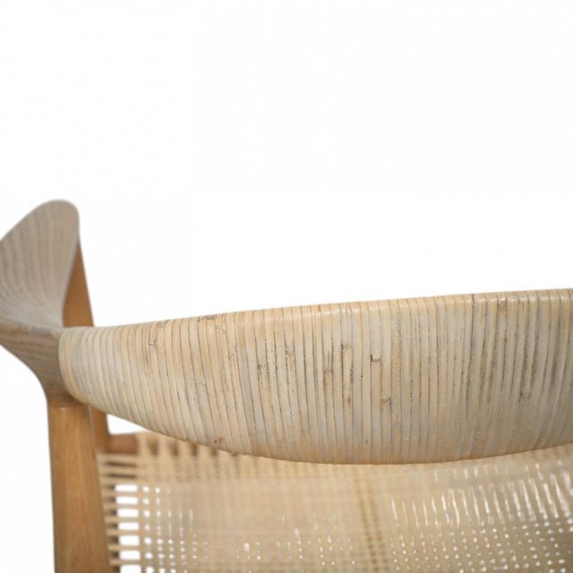 Vintage JH501 The Chair in Oak and Wicker by Hans Wegner, 1960s For Sale - Image 13 of 18