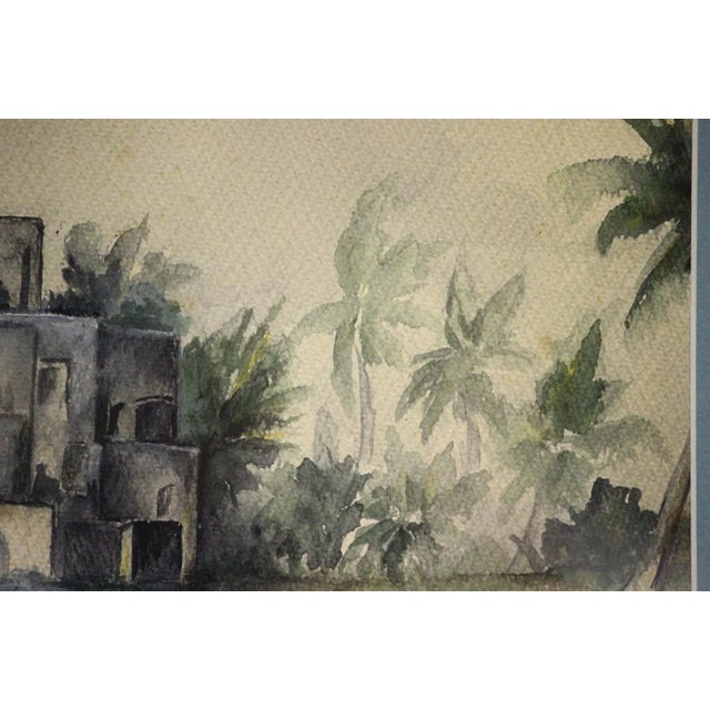 Late 20th Century Late 20th Century Al Capone's Star Island Estate Painting, Framed For Sale - Image 5 of 5