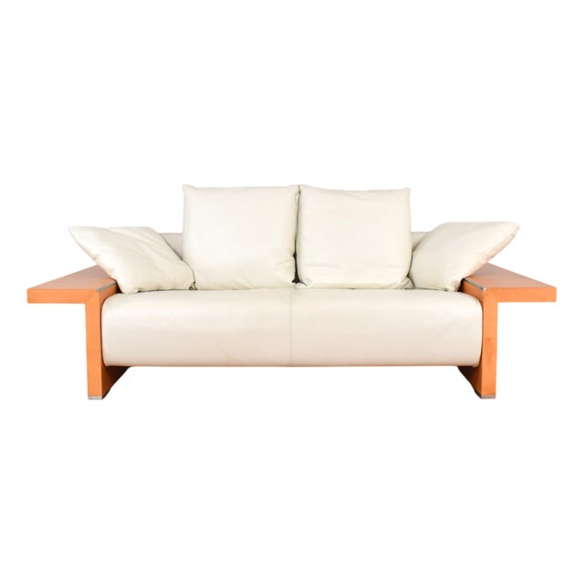 Italian Leather Sofa from Giorgetti, 1980s For Sale