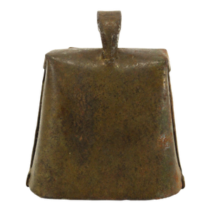 Ea./Mid 1800's Primitive Wrought Iron Cow Bell W Original Clapper New England