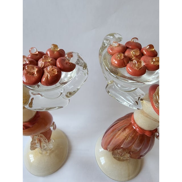 Stunning Pair of Vintage Murano Glass Figures For Sale In San Antonio - Image 6 of 12