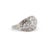 Antique Edwardian Platinum 2.34ctw Old Euro Diamond Three-Stone Engagement Ring, Size 7 For Sale - Image 4 of 8