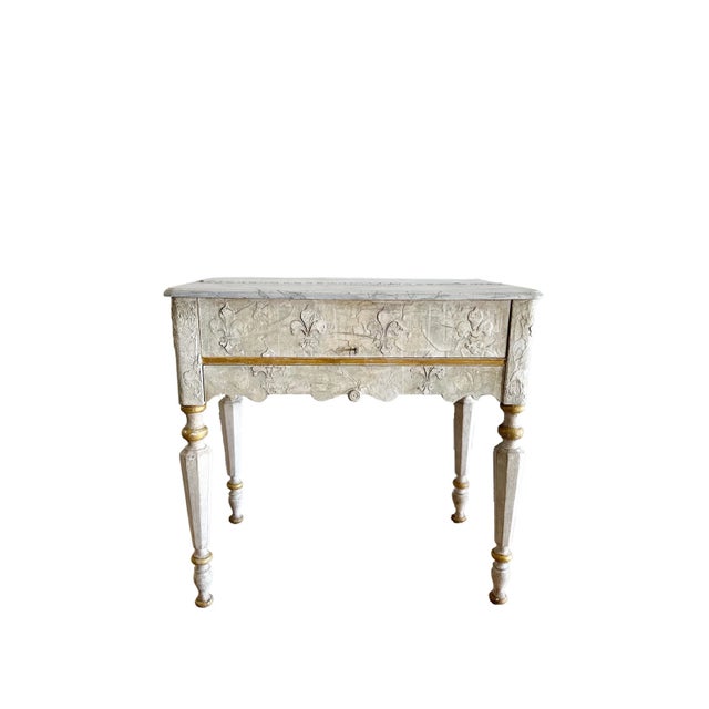 1920s Victorian Piano Spinet Writing Desk with a Venetian Plaster Finish For Sale - Image 12 of 12