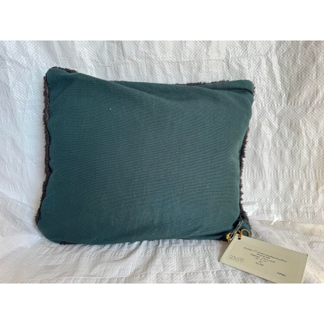 Early 17th Century English Needlepoint Pillow With Figural Garden Tree Scene For Sale - Image 4 of 4