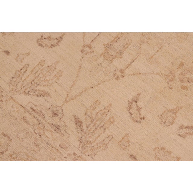 Bohemien Ziegler Beige Brown Hand-Knotted Wool Rug - 8'0'' X 10'3'' For Sale In New York - Image 6 of 8