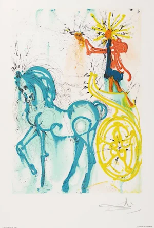 Salvador Dalí, Le Cheval de Triomphe, 1983, Lithograph