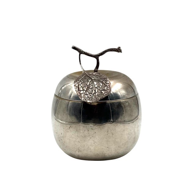 Modern Silver-Plated Apple Wine Cooler, Italy, 1970s For Sale - Image 4 of 12