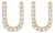 10K Yellow Gold 1/10 Cttw Diamond 'U' Initial Stud Earring For Sale